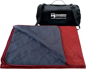 Waterproof Outdoor Blanket Large Fleece Stadium & Camping Blankets for Cold Weather. Perfect for Outdoors, Car, Dogs, Picnic. Windproof, Quilted, Extra Warm, Machine Washable.
