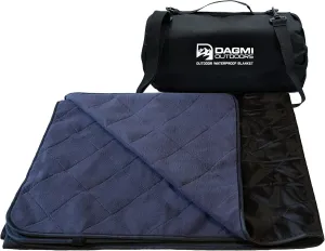 Waterproof Outdoor Blanket Large Fleece Stadium & Camping Blankets for Cold Weather. Perfect for Outdoors, Car, Dogs, Picnic. Windproof, Quilted, Extra Warm, Machine Washable.