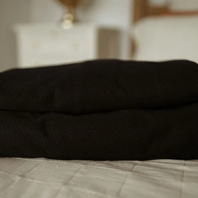 Waterproof Splash Blanket™️ - Black Bamboo Summer Blanket
