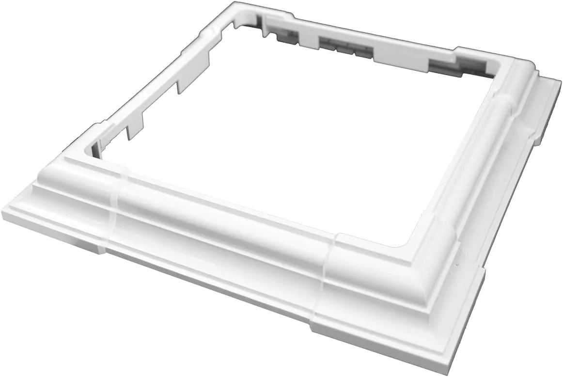 WEATHERABLES Adjustable Vinyl Skirt - Weatherproof Premium Vinyl with Easy Installation on Patios, Porches, Mailbox Posts, or Fence Posts - White