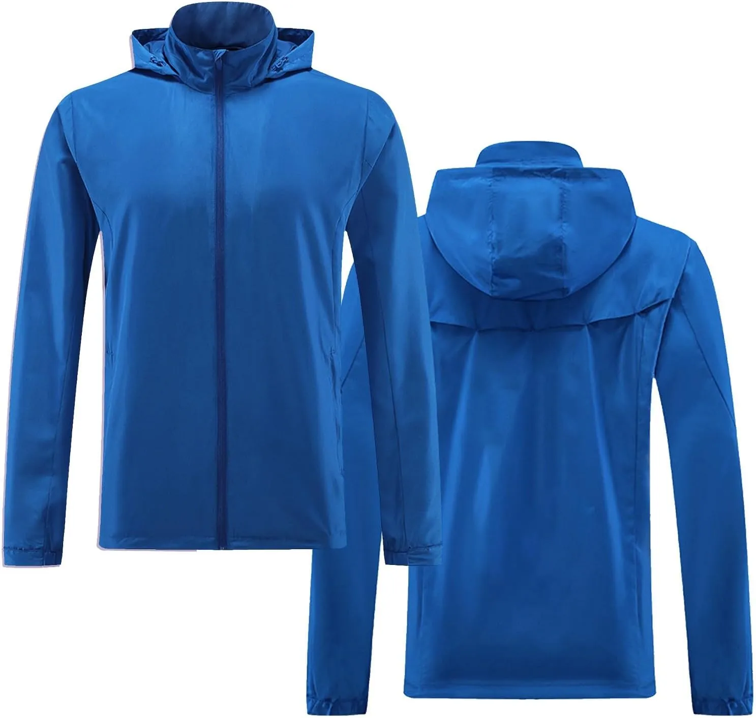 WENKOMG1 Adults and Kids UPF 50  Sun Protection Shirt Quick Dry Windbreaker Waterproof Outdoor Full Zip Up Raincoat