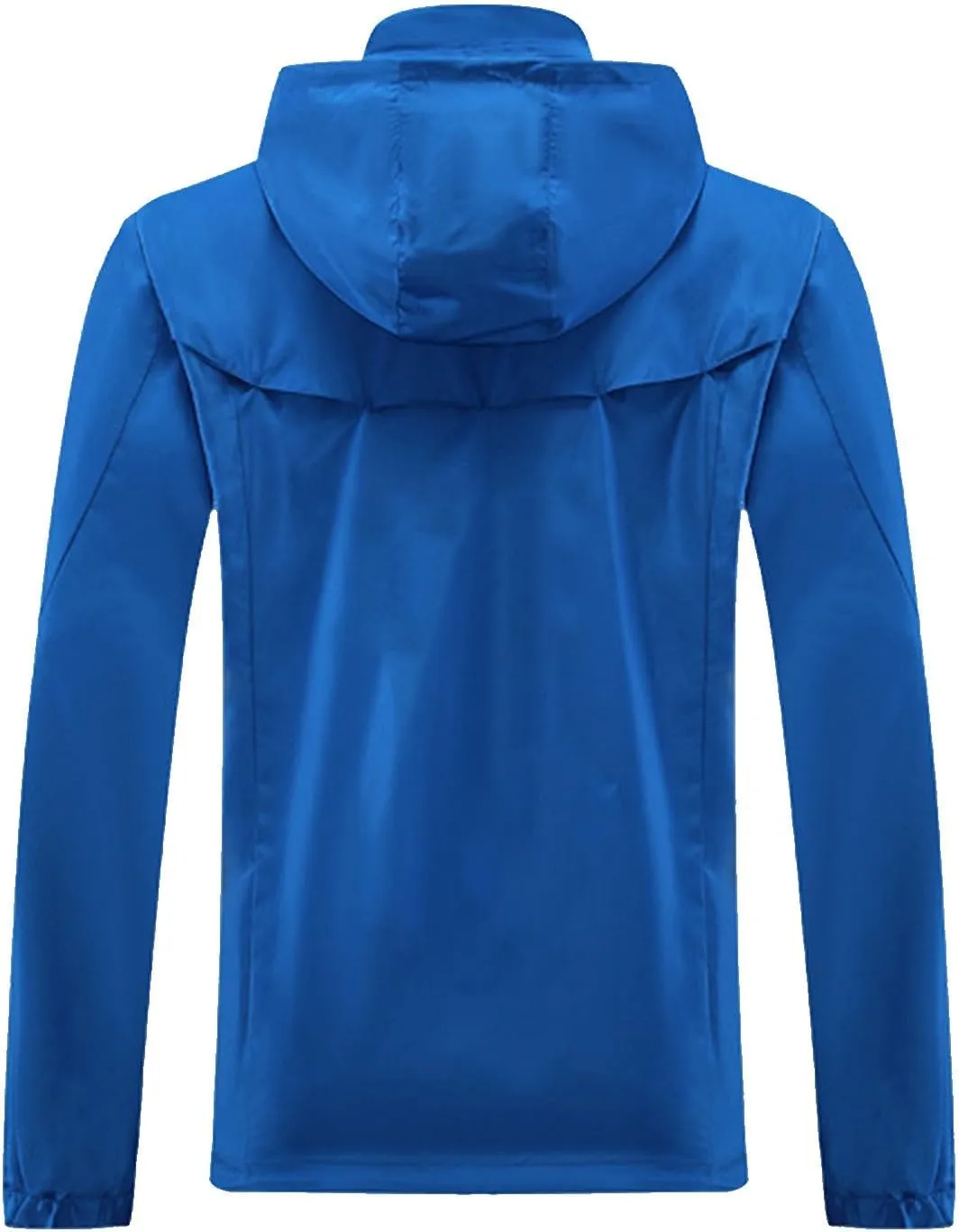 WENKOMG1 Adults and Kids UPF 50  Sun Protection Shirt Quick Dry Windbreaker Waterproof Outdoor Full Zip Up Raincoat