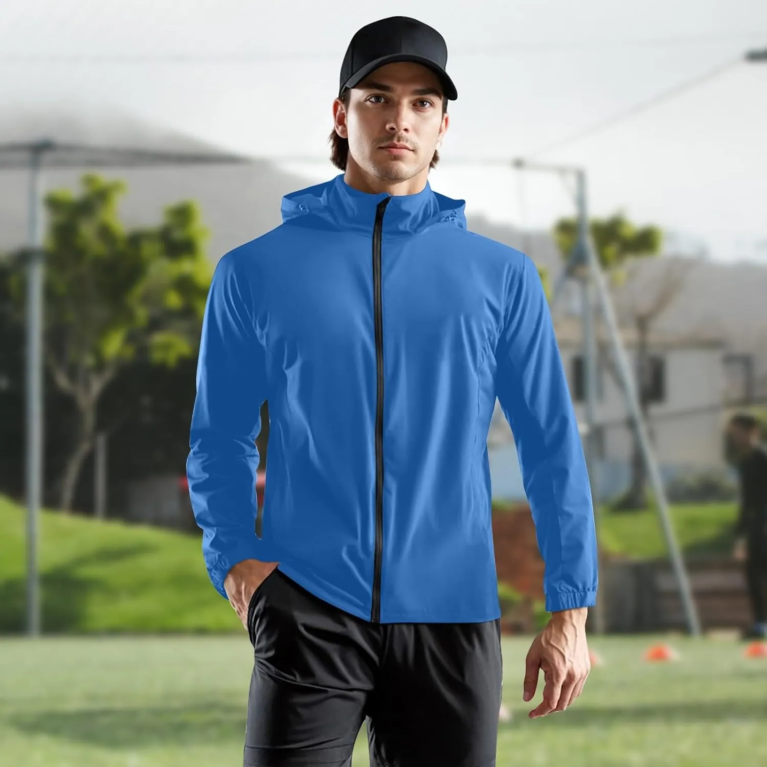 WENKOMG1 Adults and Kids UPF 50  Sun Protection Shirt Quick Dry Windbreaker Waterproof Outdoor Full Zip Up Raincoat