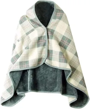 Wheelchair Cozy, Wheelchair Blanket, Plaid Shawl Scarf Multifunction Shawl Shoulder Warm Home Office Bedroom Car Trip Subway Plane for Women Lady Winter Use(B)