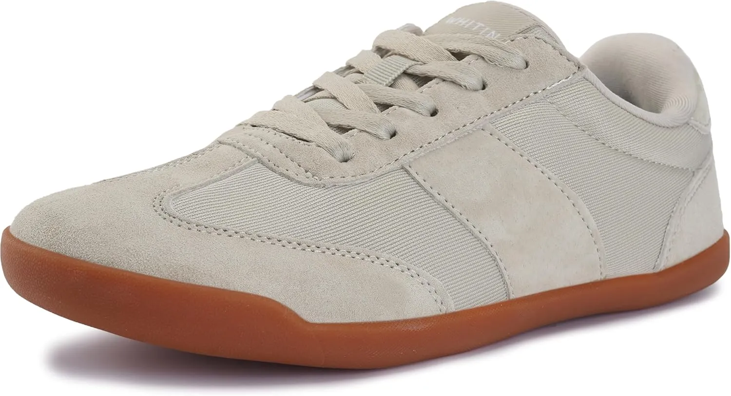 WHITIN Women's Wide Toe Box Barefoot Shoes | Fashion Suede Patchwork Design | Zero Drop Sole