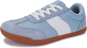 WHITIN Women's Wide Toe Box Barefoot Shoes | Fashion Suede Patchwork Design | Zero Drop Sole