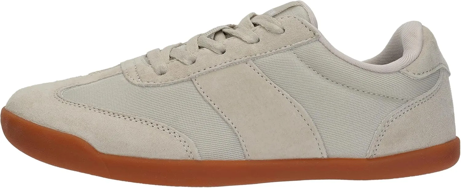 WHITIN Women's Wide Toe Box Barefoot Shoes | Fashion Suede Patchwork Design | Zero Drop Sole