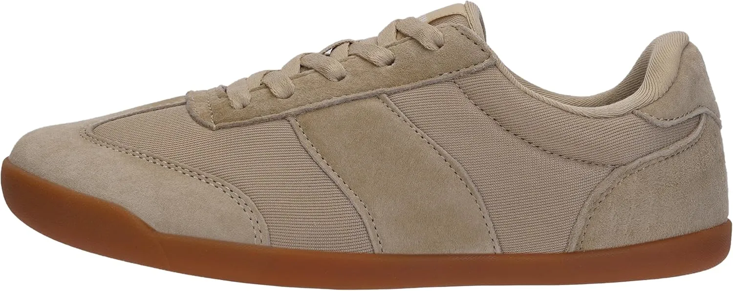 WHITIN Women's Wide Toe Box Barefoot Shoes | Suede Patchwork Design