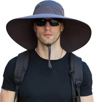 Wide Brim Sun Hat for Men Women UV Protection Ventilated Summer Hats for Fishing Hiking Garden Beach