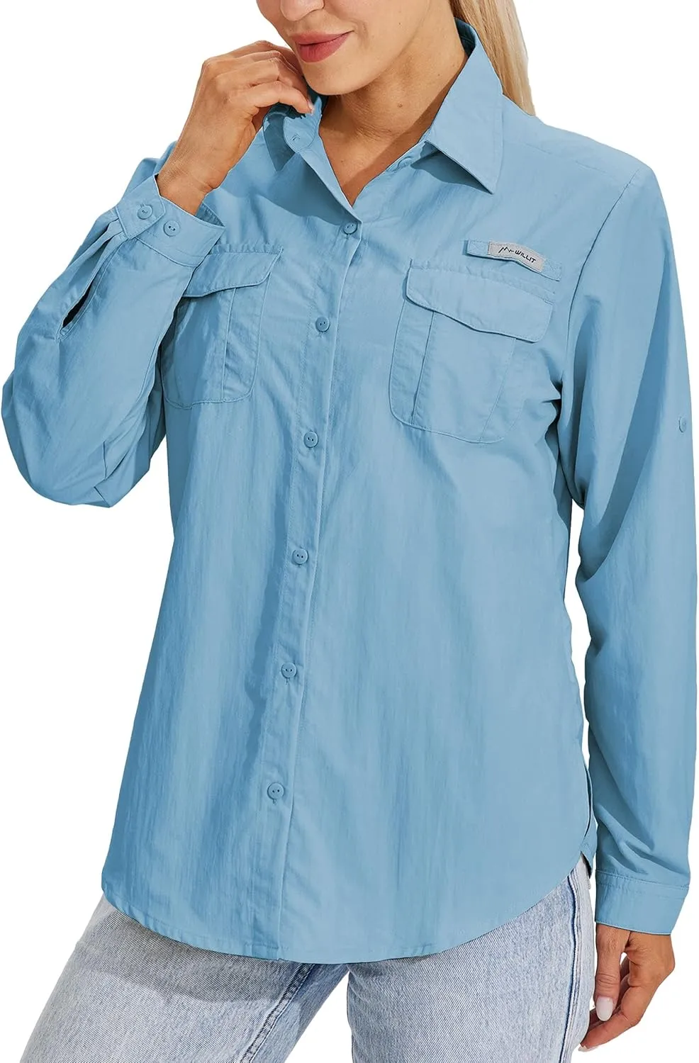 Willit Women's UPF 50  Sun Protection Shirts Long Sleeve Fishing Shirts SPF Quick Dry Hiking Outdoor Shirts