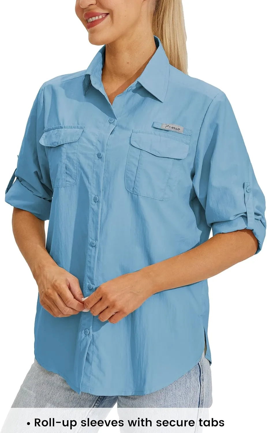 Willit Women's UPF 50  Sun Protection Shirts Long Sleeve Fishing Shirts SPF Quick Dry Hiking Outdoor Shirts