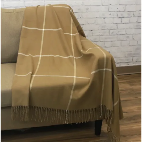 Windowpane Plaid Throw Blanket
