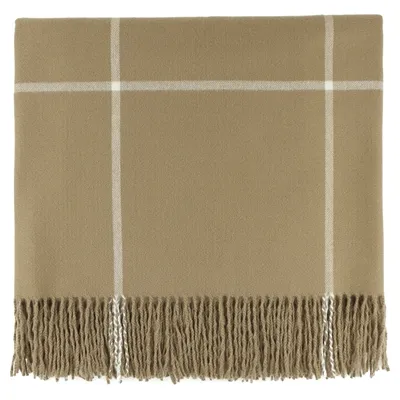Windowpane Plaid Throw Blanket