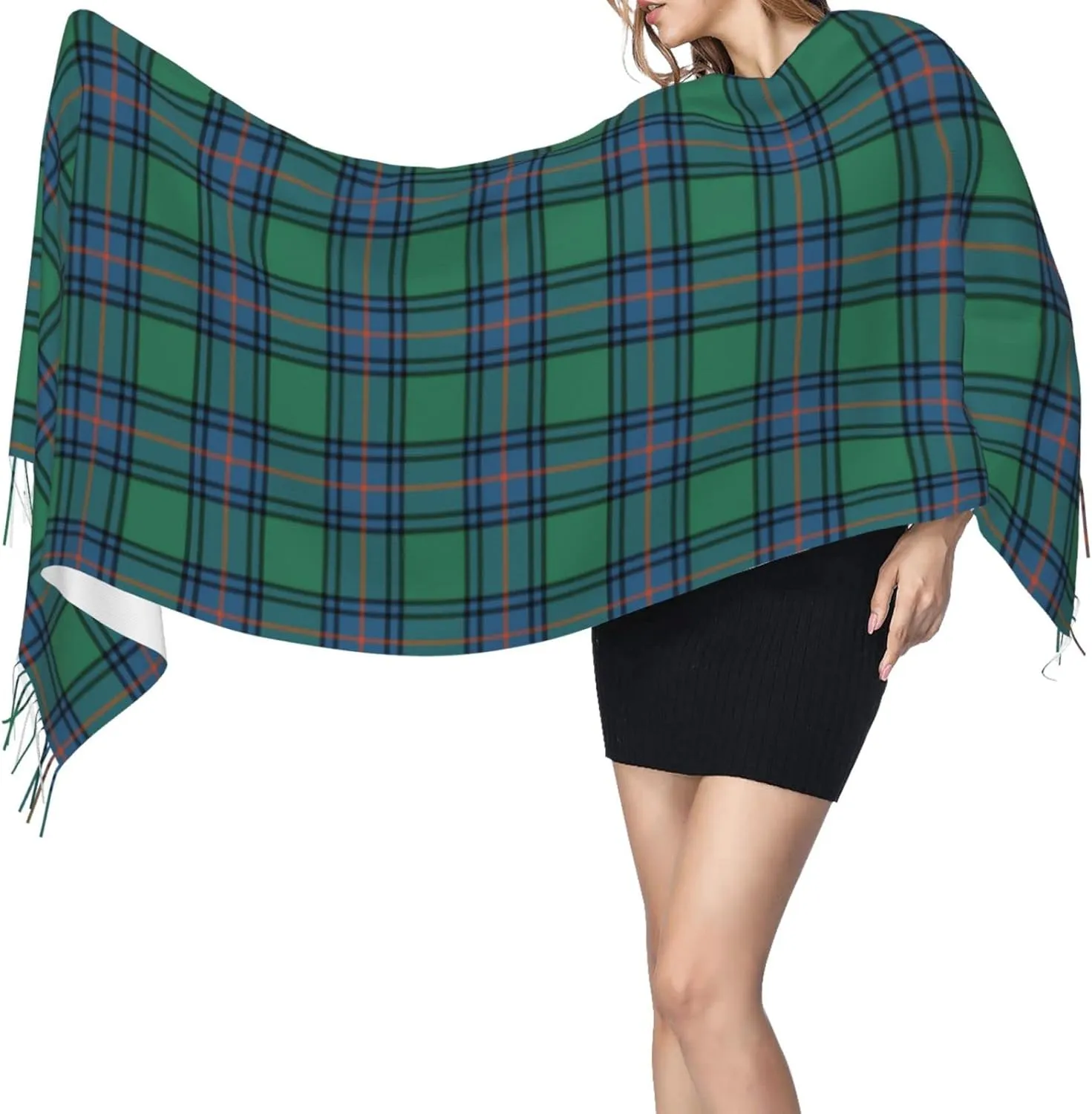 Winter Warm Wrap Shawl Ancient Tartan Of The Scottish Clan Shaw Print Scarves Blanket Scarf For Women Men
