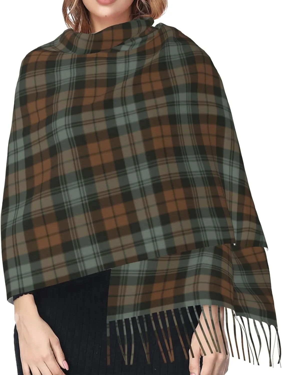 Winter Warm Wrap Shawl Ancient Tartan Of The Scottish Clan Shaw Print Scarves Blanket Scarf For Women Men