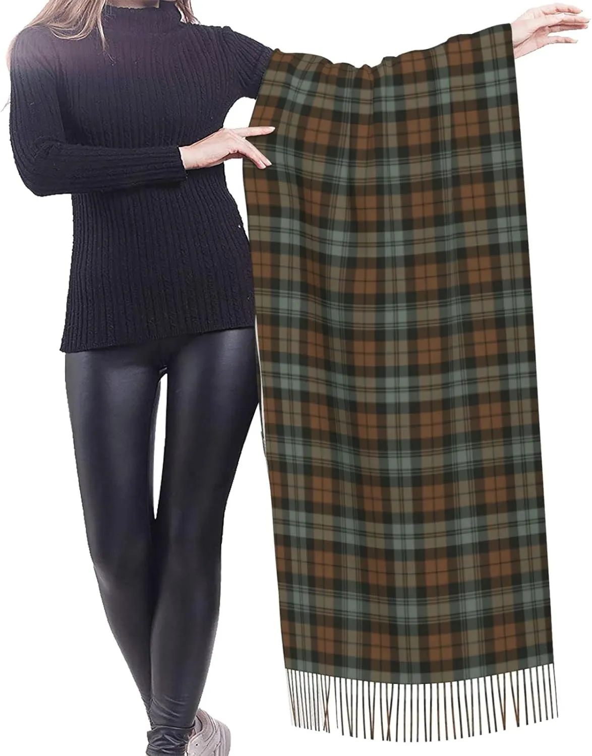 Winter Warm Wrap Shawl Ancient Tartan Of The Scottish Clan Shaw Print Scarves Blanket Scarf For Women Men