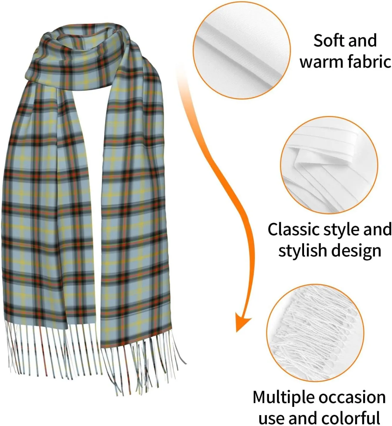 Winter Warm Wrap Shawl Ancient Tartan Of The Scottish Clan Shaw Print Scarves Blanket Scarf For Women Men