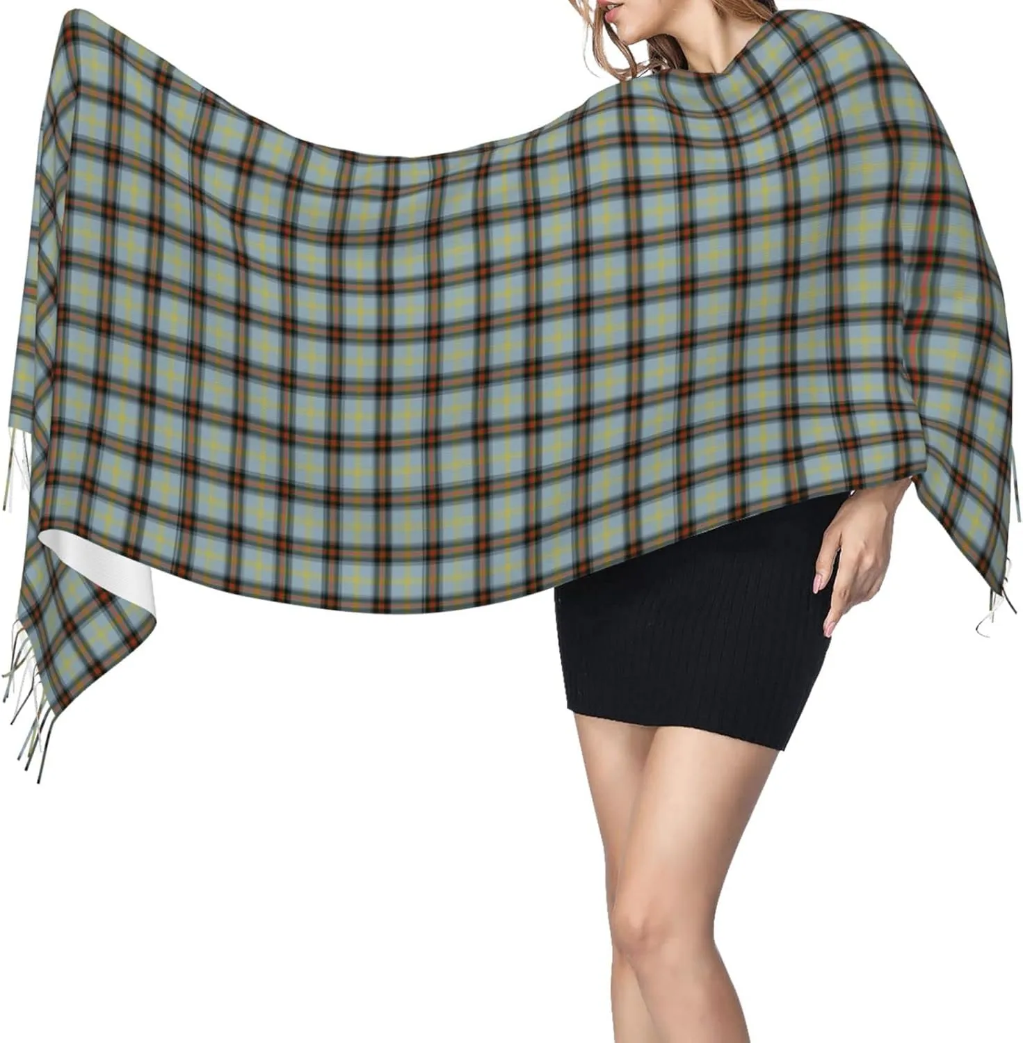 Winter Warm Wrap Shawl Ancient Tartan Of The Scottish Clan Shaw Print Scarves Blanket Scarf For Women Men