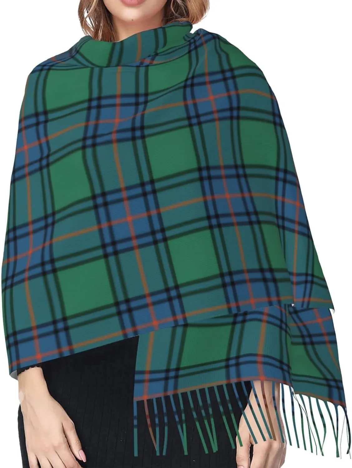 Winter Warm Wrap Shawl Ancient Tartan Of The Scottish Clan Shaw Print Scarves Blanket Scarf For Women Men