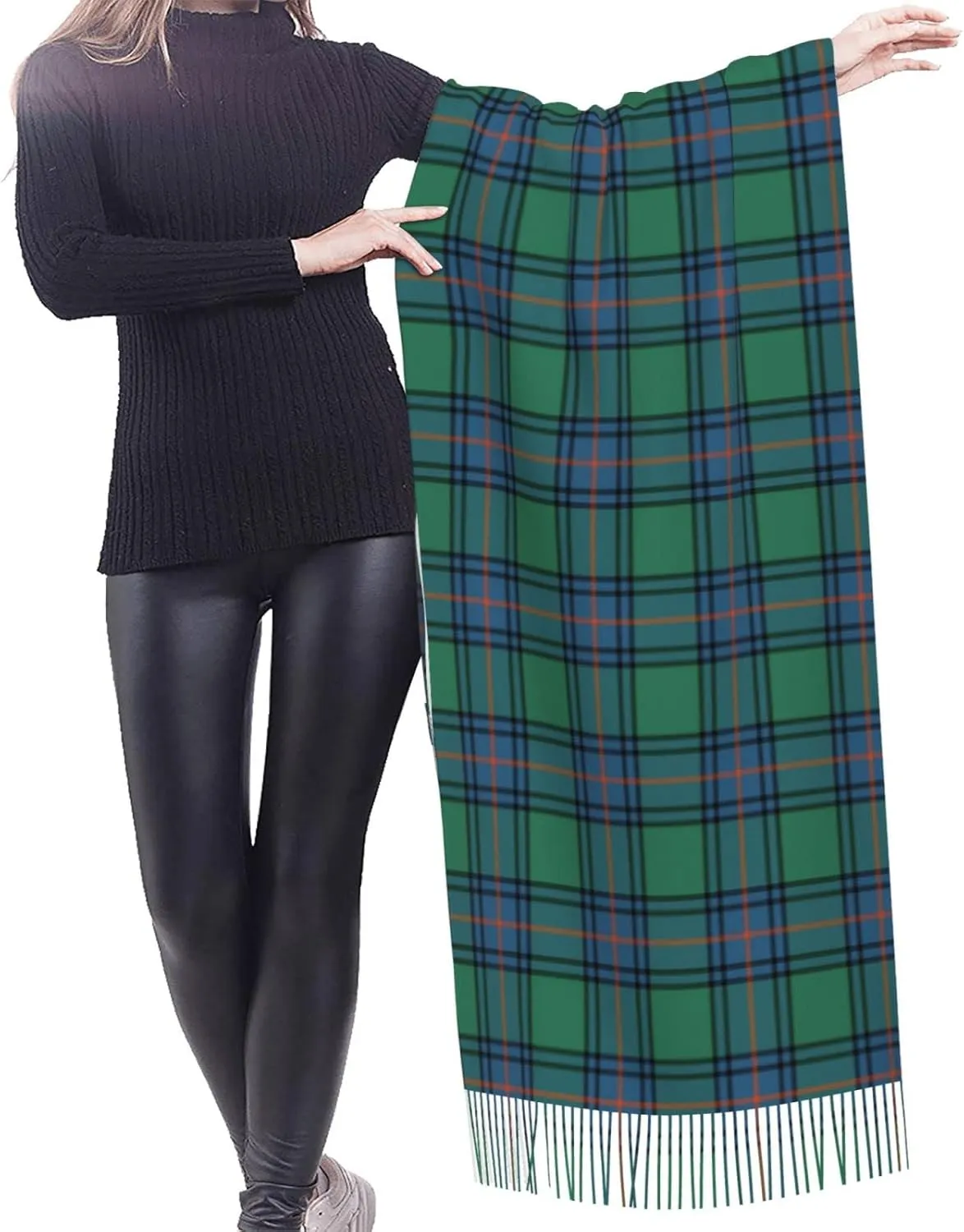 Winter Warm Wrap Shawl Ancient Tartan Of The Scottish Clan Shaw Print Scarves Blanket Scarf For Women Men