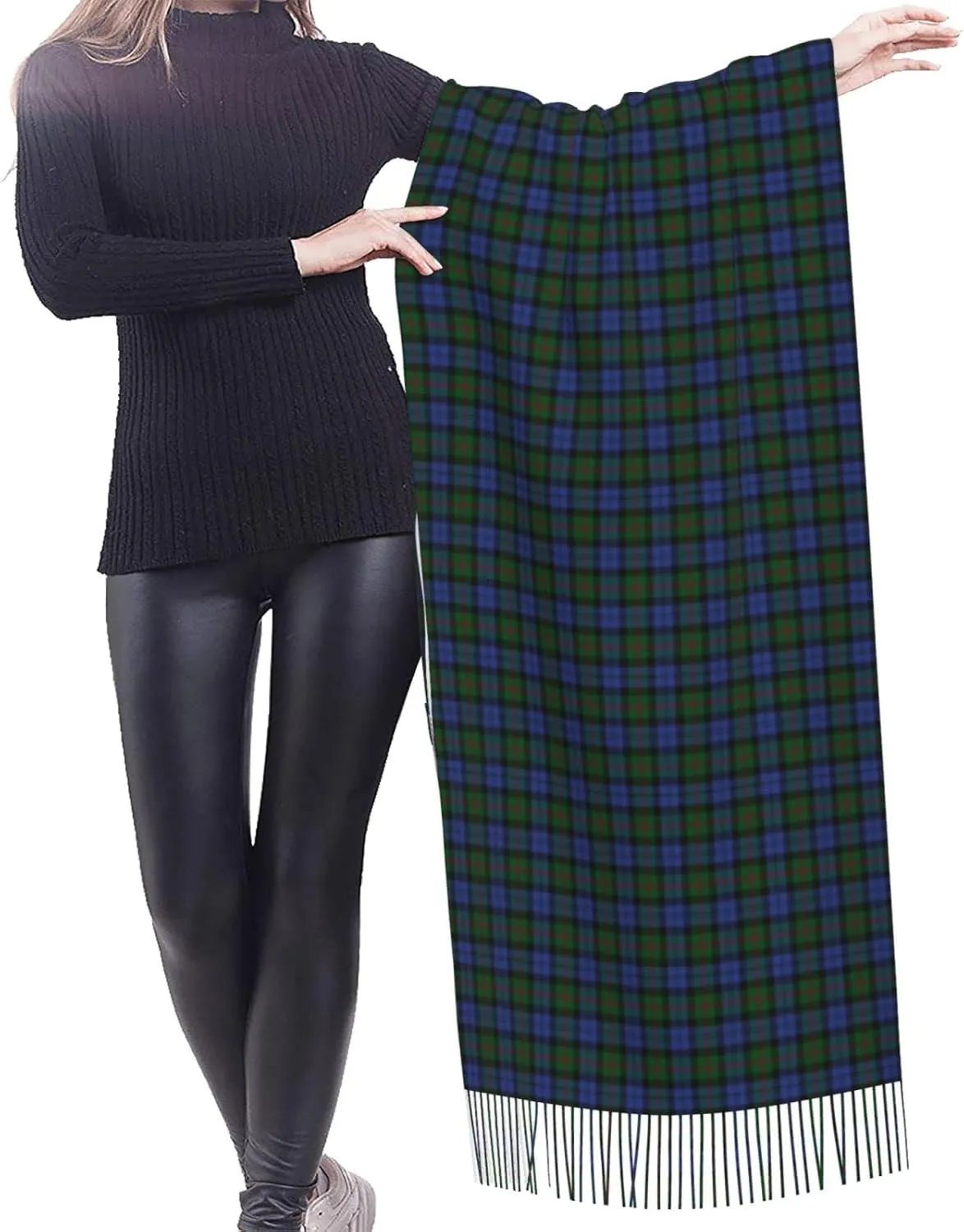 Winter Warm Wrap Shawl Ancient Tartan Of The Scottish Clan Shaw Print Scarves Blanket Scarf For Women Men