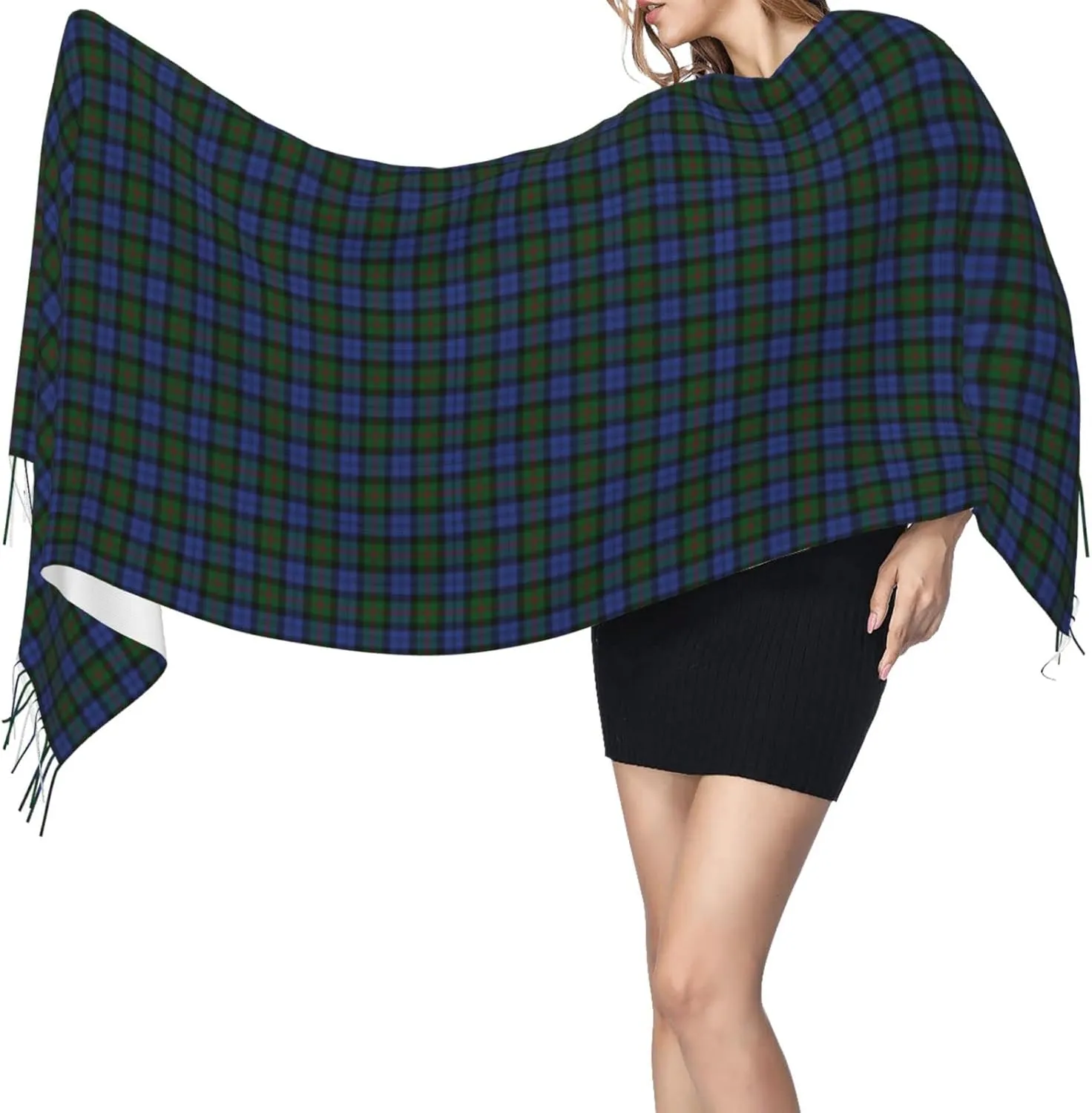 Winter Warm Wrap Shawl Ancient Tartan Of The Scottish Clan Shaw Print Scarves Blanket Scarf For Women Men