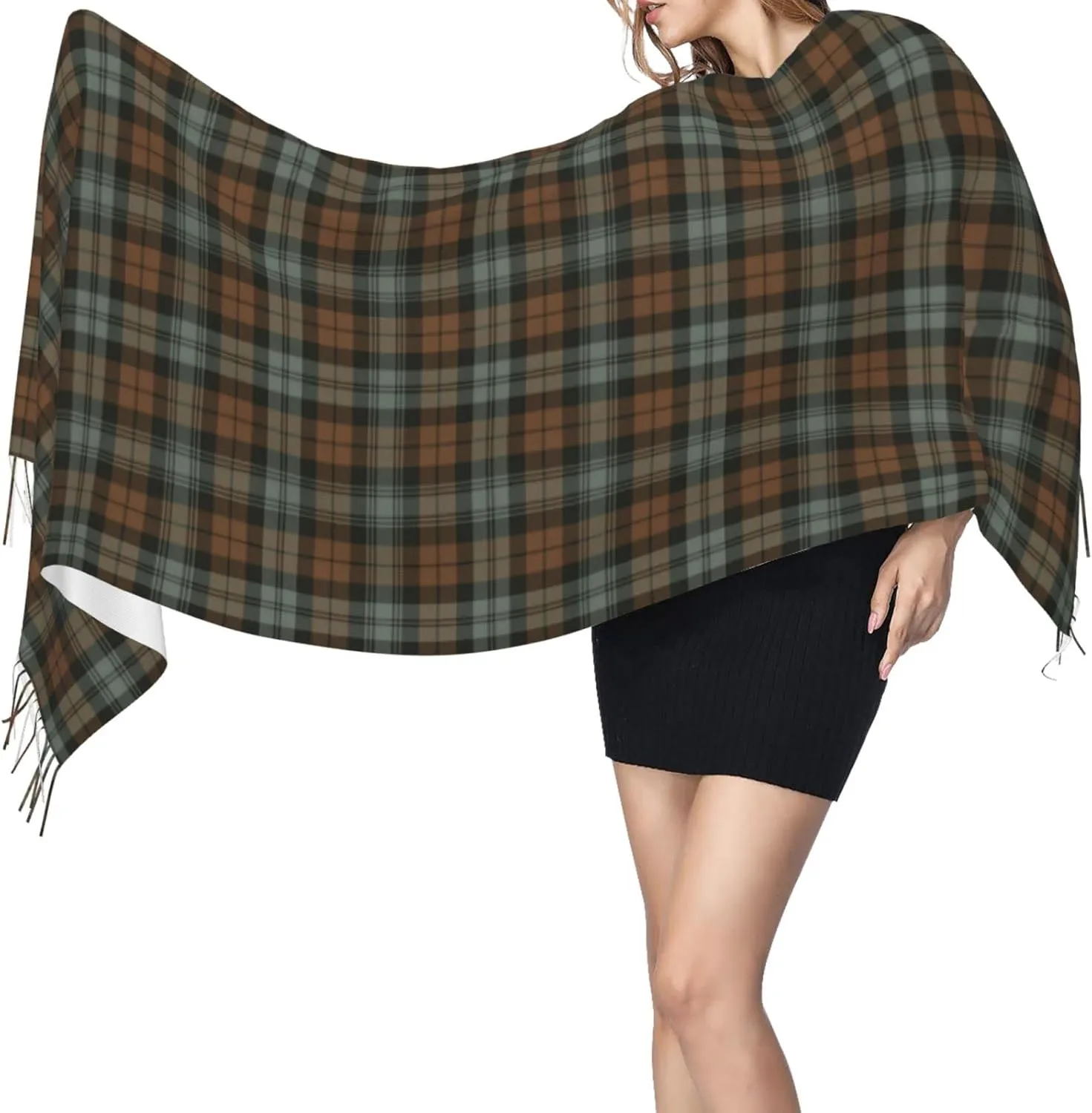 Winter Warm Wrap Shawl Ancient Tartan Of The Scottish Clan Shaw Print Scarves Blanket Scarf For Women Men