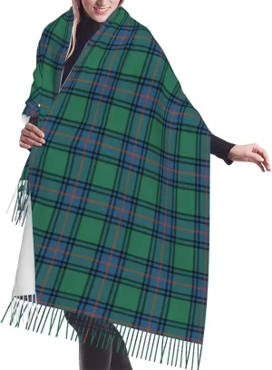Winter Warm Wrap Shawl Ancient Tartan Of The Scottish Clan Shaw Print Scarves Blanket Scarf For Women Men