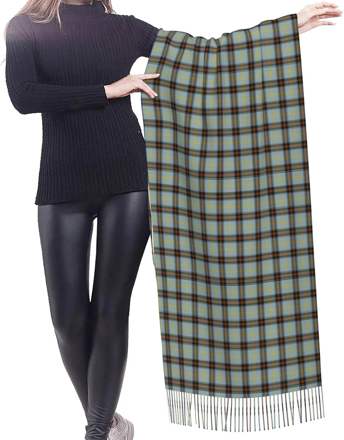 Winter Warm Wrap Shawl Ancient Tartan Of The Scottish Clan Shaw Print Scarves Blanket Scarf For Women Men