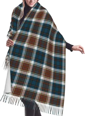 Winter Warm Wrap Shawl The Clan Hunter Tartan Print Scarves Blanket Scarf For Women Men