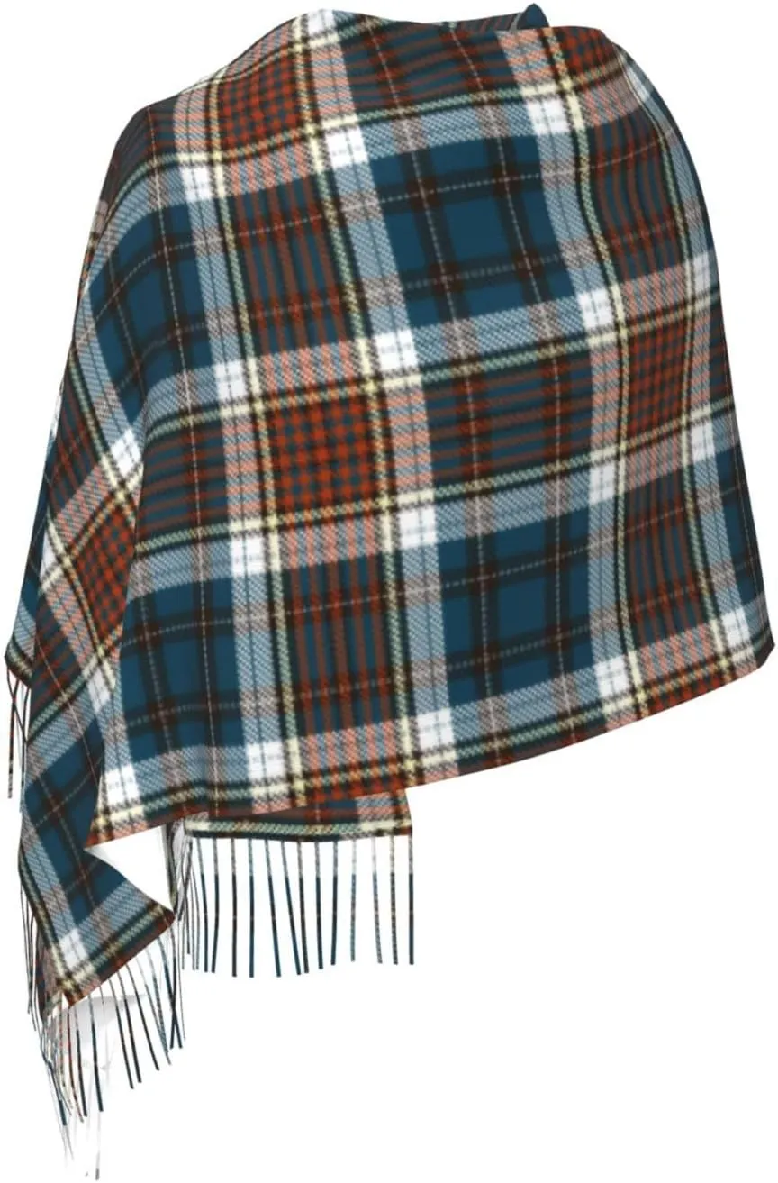 Winter Warm Wrap Shawl The Clan Hunter Tartan Print Scarves Blanket Scarf For Women Men