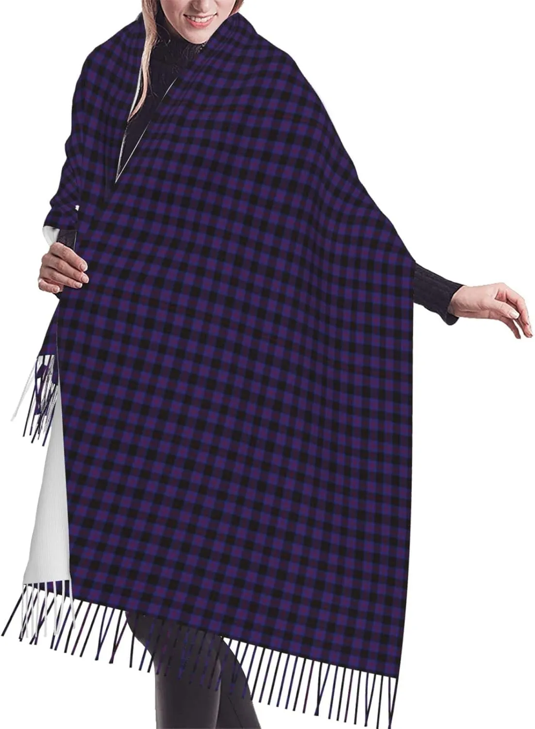 Winter Warm Wrap Shawl The Clan Hunter Tartan Print Scarves Blanket Scarf For Women Men