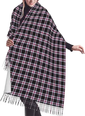 Winter Warm Wrap Shawl The Clan Hunter Tartan Print Scarves Blanket Scarf For Women Men