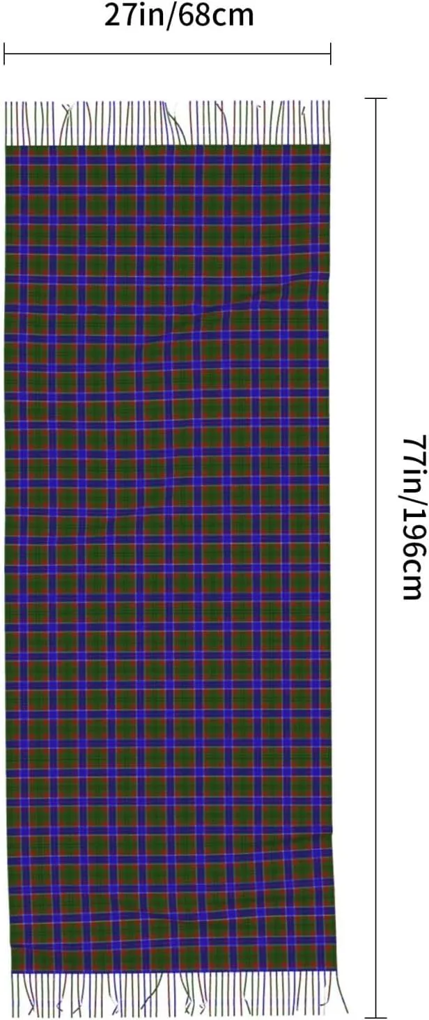 Winter Warm Wrap Shawl The Clan Hunter Tartan Print Scarves Blanket Scarf For Women Men