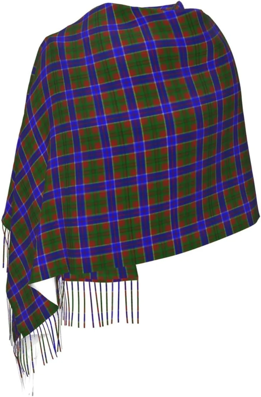Winter Warm Wrap Shawl The Clan Hunter Tartan Print Scarves Blanket Scarf For Women Men