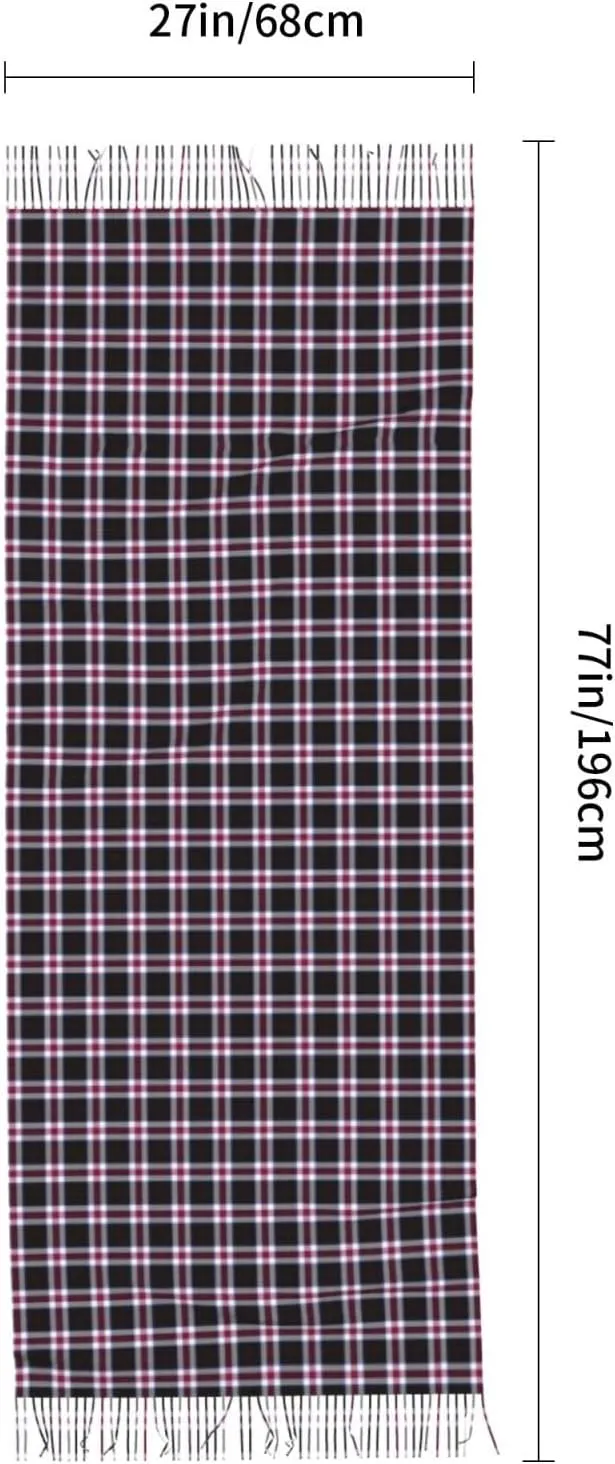 Winter Warm Wrap Shawl The Clan Hunter Tartan Print Scarves Blanket Scarf For Women Men