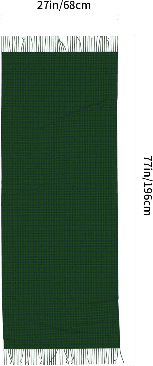 Winter Warm Wrap Shawl The Clan Hunter Tartan Print Scarves Blanket Scarf For Women Men