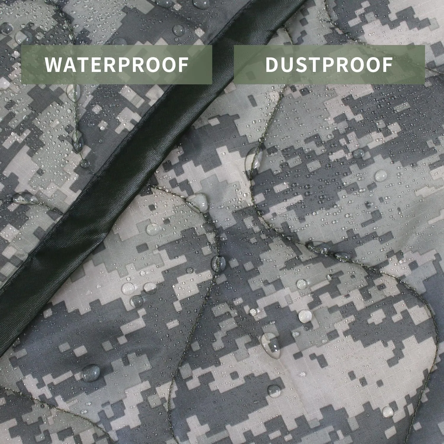 WINWAY Outdoor Down Camping Blanket Military Camping Sleeping Bag with Zipper,Packable Waterproof Lightweight Poncho Liner for Hiking,Travel, Stadium