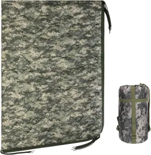 WINWAY Outdoor Down Camping Blanket Military Camping Sleeping Bag with Zipper,Packable Waterproof Lightweight Poncho Liner for Hiking,Travel, Stadium