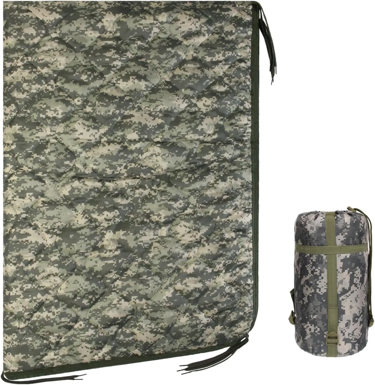 WINWAY Outdoor Down Camping Blanket Military Camping Sleeping Bag with Zipper,Packable Waterproof Lightweight Poncho Liner for Hiking,Travel, Stadium