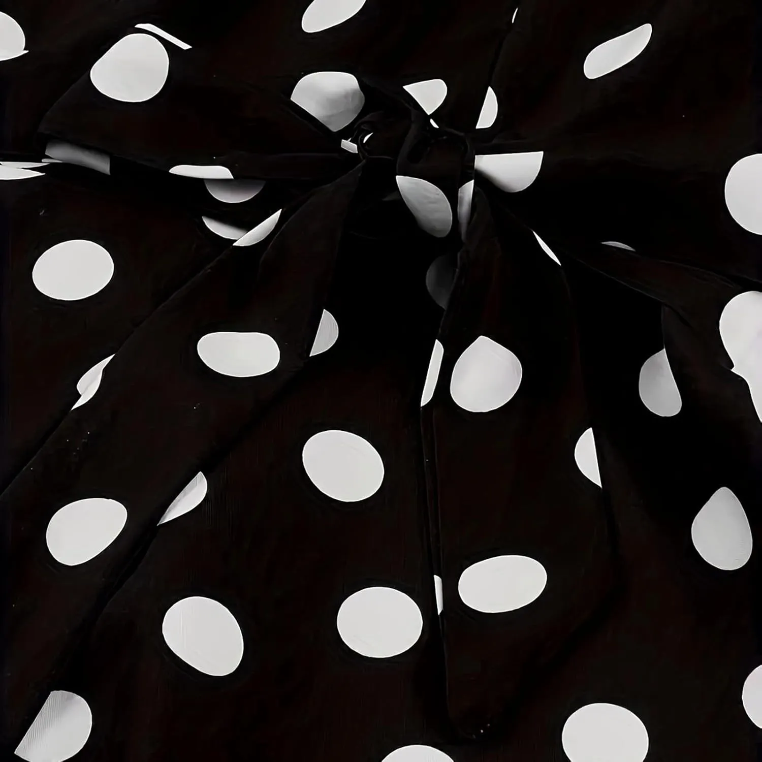 Women 50s Vintage Polka Dot Square Neck Cocktail Swing Dress 1950s Rockabilly Hepburn Prom Tea Party Dresses with Belt