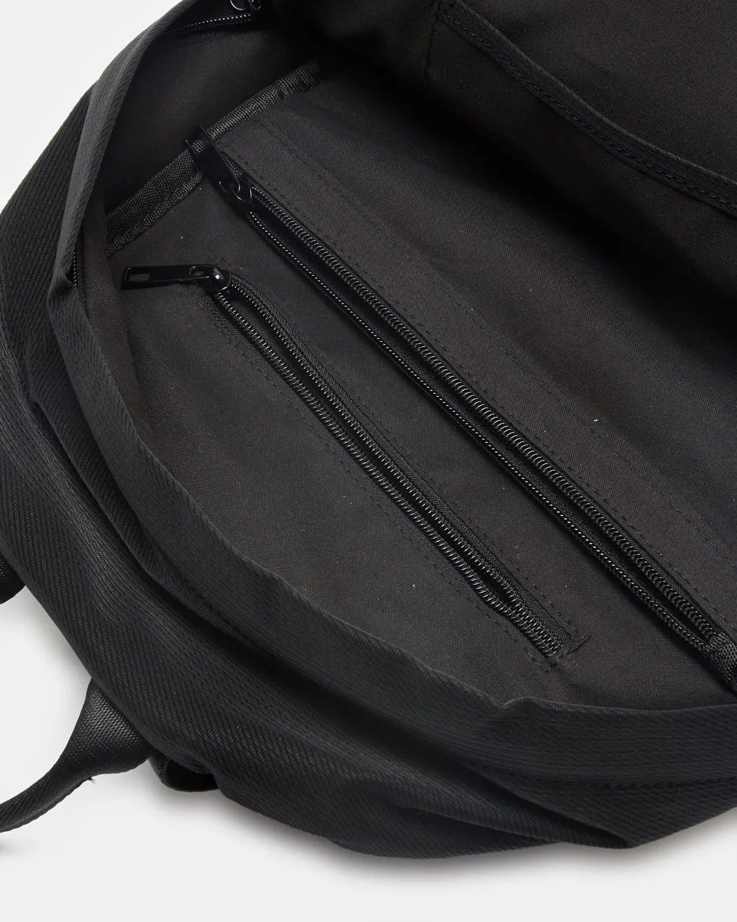 Women Black Striped Backpack