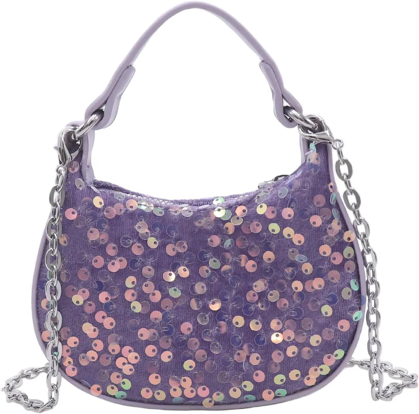 Women Girls Evening Handbag Small Sequin Evening Crossbody Bag Top Handle Clutch Glitter Shoulder Purse Wedding Party