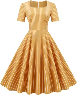 Women Vintage Off Shoulder Rose Embroidered Floral Evening Dress V Neck Short 3/4 Sleeves Wedding Cocktail A Line Midi Gown