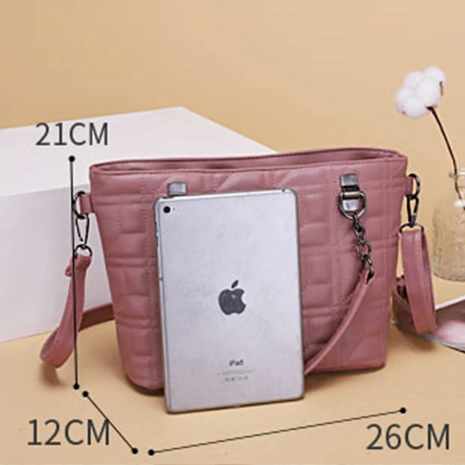 Women's bag women shoulder crossbody bag embroidered thread rhombus chain bag multifunctional handbag
