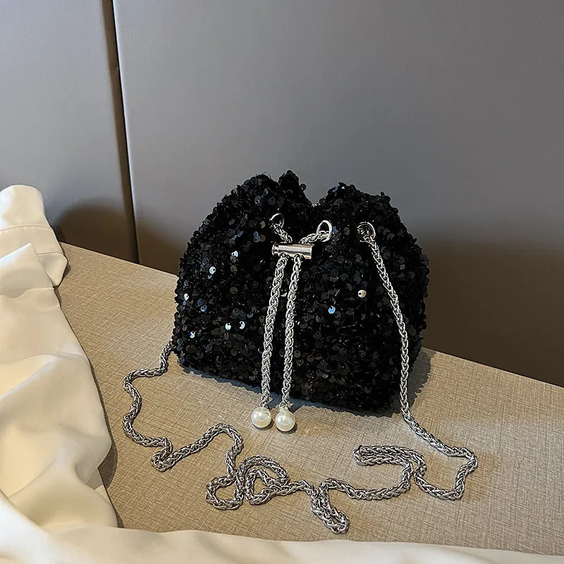 Women's Fashion Personality Sequin Korean Style Western Crossbody Bags