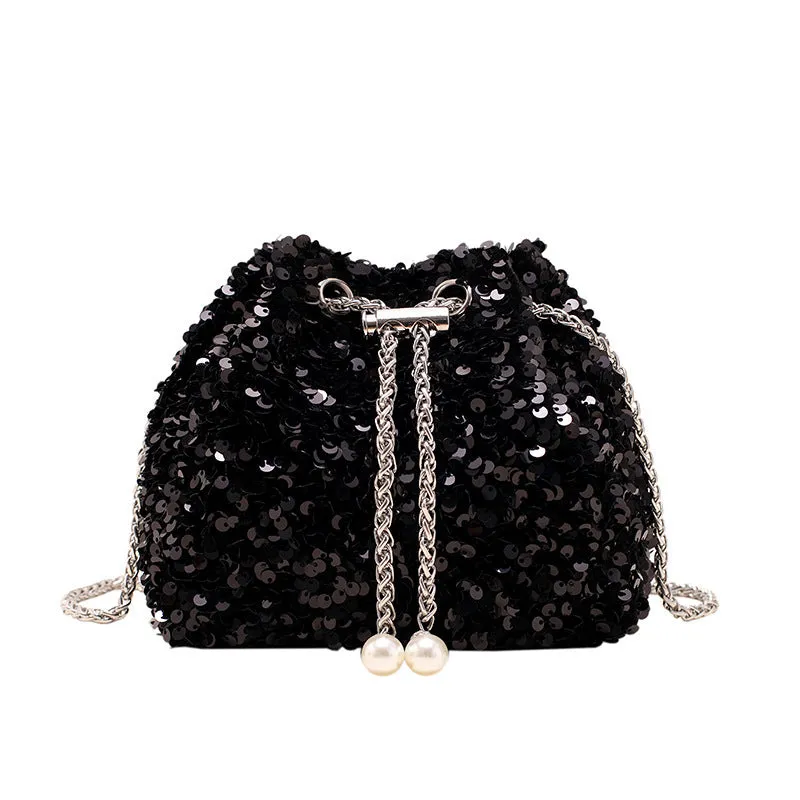 Women's Fashion Personality Sequin Korean Style Western Crossbody Bags