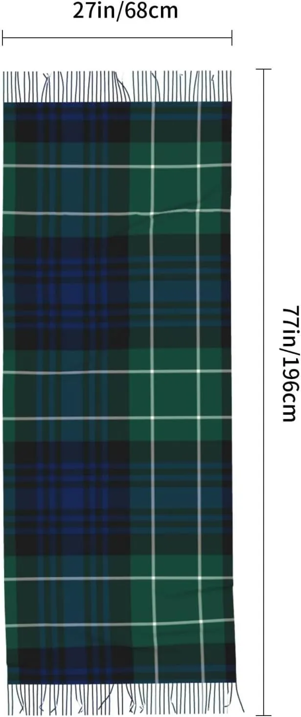 Women's Fashion Plaid Cashmere Feel with Tassel Large scarf warm party shawl Wraps