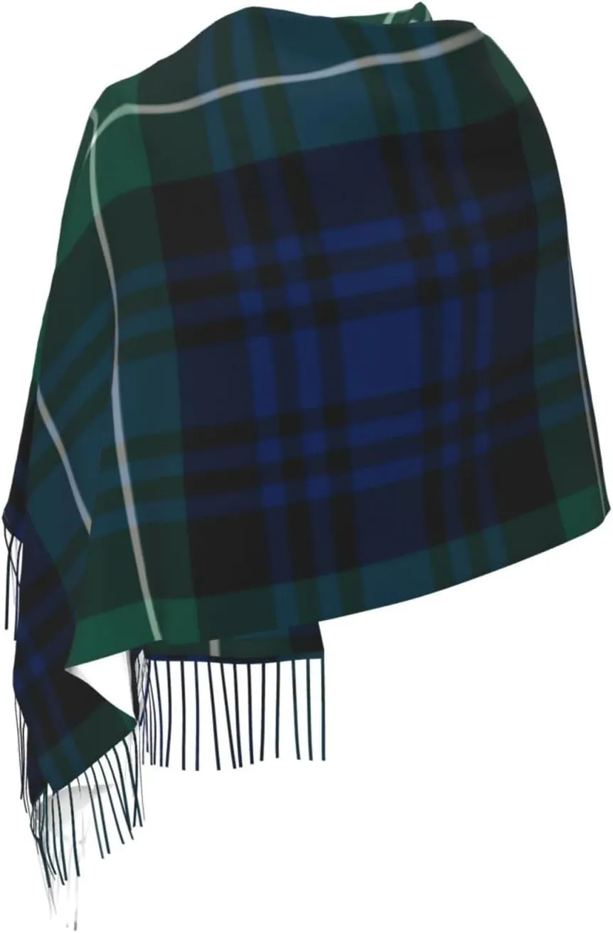 Women's Fashion Plaid Cashmere Feel with Tassel Large scarf warm party shawl Wraps