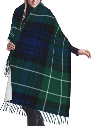 Women's Fashion Plaid Cashmere Feel with Tassel Large scarf warm party shawl Wraps